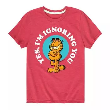 Футболка Garfield с рисунком «Ignoring You» для мальчиков 8–20 лет Licensed Character, красный