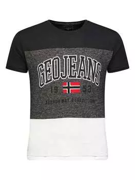 Футболка Geographical Norway, черный/белый