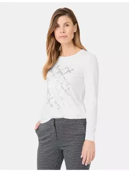 Футболка Gerry Weber 1/1 Arm, цвет offwhite/placed sequins
