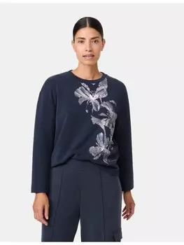 Футболка Gerry Weber 1/1 Arm, цвет navy/multicolour pl. flower
