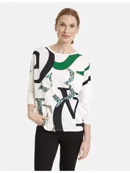 Футболка Gerry Weber 3/4 Arm, цвет placement/offwhite