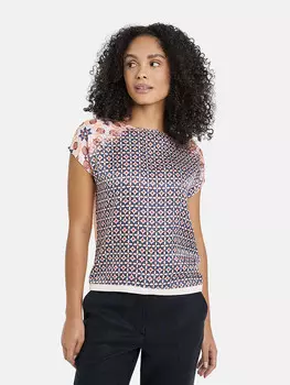 Футболка Gerry Weber, цвет creme/dunkelblau/rot