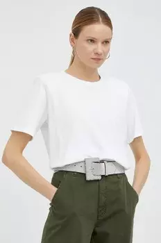 Футболка Gestuz из хлопка, белый