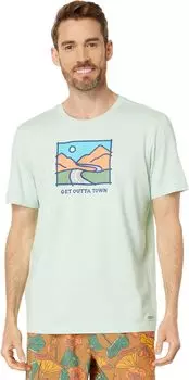 Футболка Get Outta Town Vista Crusher Life is Good, цвет Sage Green
