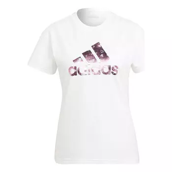 Футболка gfx tee s2 love funny print logo short sleeve white Adidas, белый