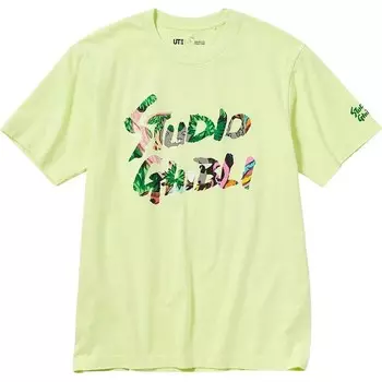 Футболка Ghibli X Studio Ghibli Co-titled Series унисекс светло-зеленая Uniqlo, светло-зеленый