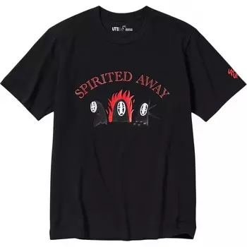Футболка Ghibli X Studio Ghibli Co-titled Series унисекс черная Uniqlo, черный