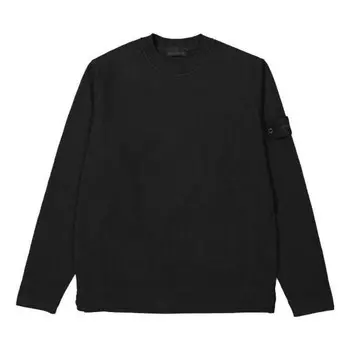 Футболка ghost crewneck sweatshirt 'black' Stone Island, черный