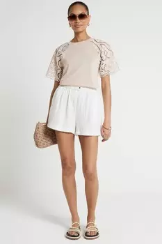Футболка гибридного реглан River Island, коричневый
