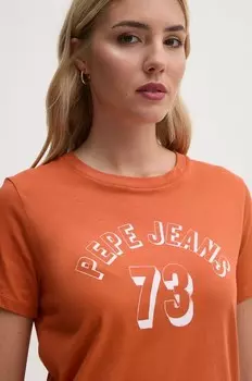 Футболка GIGI из хлопка Pepe Jeans, оранжевый