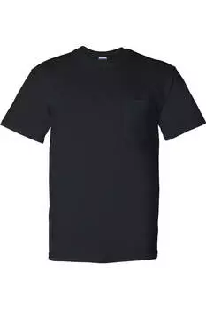 Футболка Gildan DryBlend с карманом, черный
