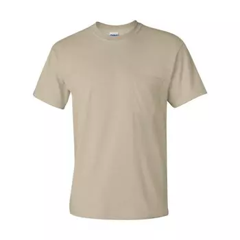 Футболка Gildan из ультрахлопка с карманами, песочный