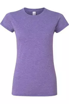 Футболка Gildan Ladies Soft Style с коротким рукавом, цвет heather purple