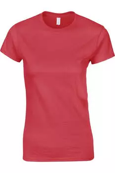 Футболка Gildan Ladies Soft Style с коротким рукавом, цвет antique cherry red