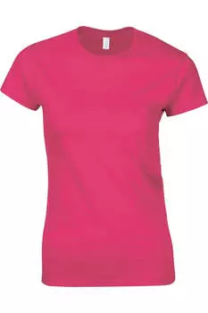 Футболка Gildan Ladies Soft Style с коротким рукавом, цвет heliconia