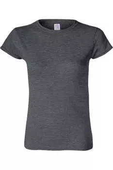 Футболка Gildan Ladies Soft Style с коротким рукавом, цвет dark heather