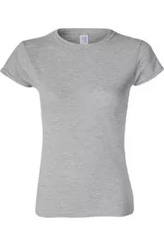 Футболка Gildan Ladies Soft Style с коротким рукавом, цвет sport grey (rs)