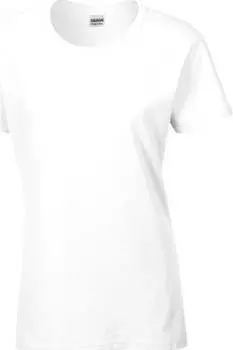 Футболка Gildan Ladies/Womens из плотного хлопка Missy Fit с коротким рукавом, белый