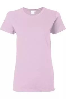 Футболка Gildan Ladies/Womens из плотного хлопка Missy Fit с коротким рукавом, светло-розовый