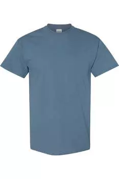 Футболка Gildan Mens из плотного хлопка с короткими рукавами, цвет indigo blue