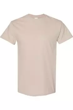 Футболка Gildan Mens из плотного хлопка с короткими рукавами, цвет sand