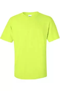 Футболка Gildan Mens Ultra Cotton с коротким рукавом, цвет new safety green