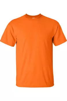 Футболка Gildan Mens Ultra Cotton с коротким рукавом, цвет safety orange