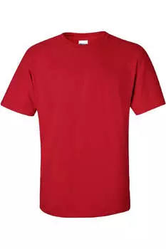Футболка Gildan Mens Ultra Cotton с коротким рукавом, вишнево-красный