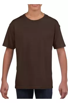 Футболка Gildan Soft Style с короткими рукавами, шоколадный