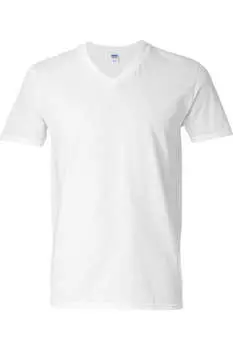 Футболка Gildan Softstyle с V-образным вырезом, белый
