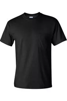Футболка Gildan Ultra Cotton с карманом, черный