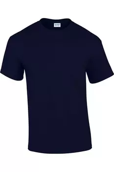 Футболка Gildan Ultra Cotton с короткими рукавами и круглым вырезом, темно-синий