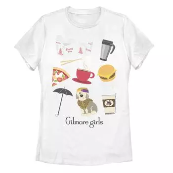 Футболка Gilmore Girls Icons для юниоров Licensed Character, белый