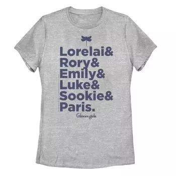 Футболка Gilmore Girls Name Stack с графическим рисунком для юниоров Licensed Character