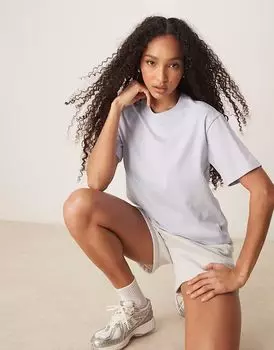 Футболка Gina Tricot с короткими рукавами светло-голубого цвета