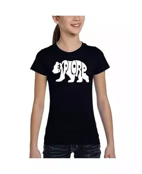 Футболка Girls Explore Word Art La Pop Art, фиолетовый