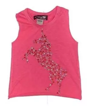 Футболка Girls Heart Unicorn Muscle в розовом цвете Sparkle by Stoopher