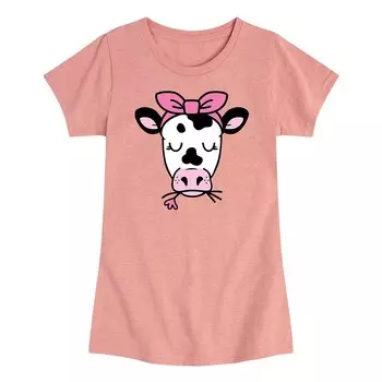 Футболка Girly Cow Bandana с рисунком для девочек 7–16 лет Licensed Character, цвет Desert Pink