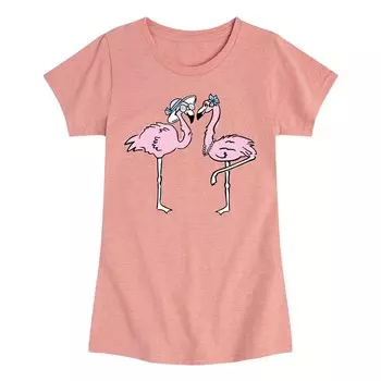 Футболка Girly Flamingos для девочек 7–16 лет Licensed Character, розовый
