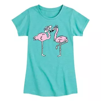 Футболка Girly Flamingos для девочек 7–16 лет Licensed Character, синий