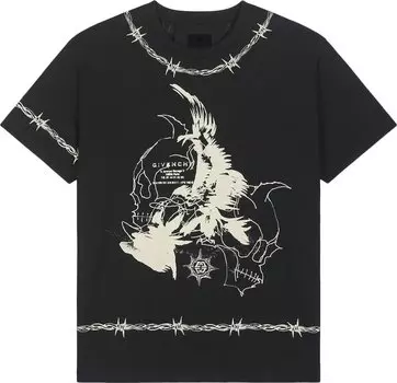 Футболка Givenchy Barbed Oversized T-Shirt 'Black', черный