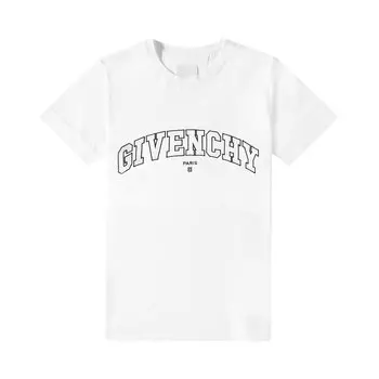 Футболка Givenchy Classic Fit College Embroidery T-Shirt 'White/Black', белый