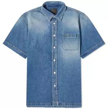 Футболка Givenchy Short Sleeve Denim Shirt, цвет Indigo Blue