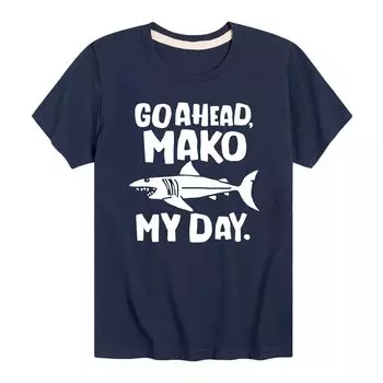 Футболка Go Ahead Mako My Day Shark для мальчиков 8–20 лет с рисунком акулы Licensed Character