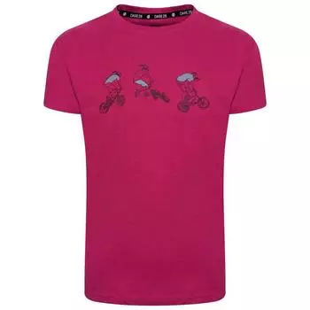 Футболка Go Beyond с принтом для мальчиков и девочек, фуксия DARE 2B, цвет rosa