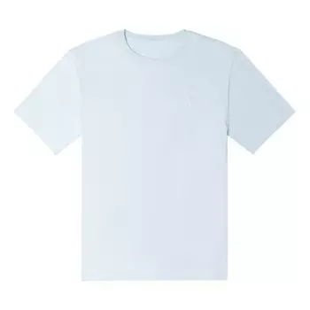 Футболка go-to embroidered star chevron standard-fit t-shirt 'light blue' Converse, голубой