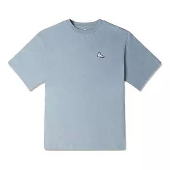 Футболка go-to sneaker patch t-shirt 'tidepool grey' Converse, синий