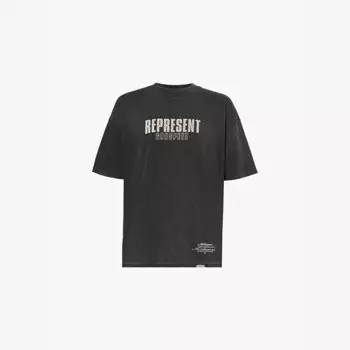 Футболка Godspeed большого размера из хлопкового джерси Represent, черный