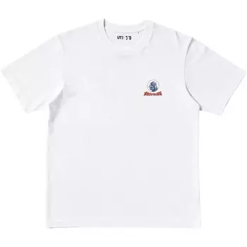 Футболка Godzilla Co-brand для мужчин, белая Uniqlo, белый