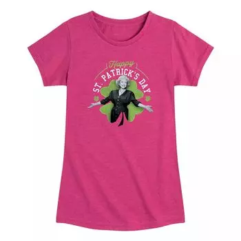 Футболка Golden Girls с рисунком ко Дню Святого Патрика для девочек 7–16 лет Licensed Character, розовый